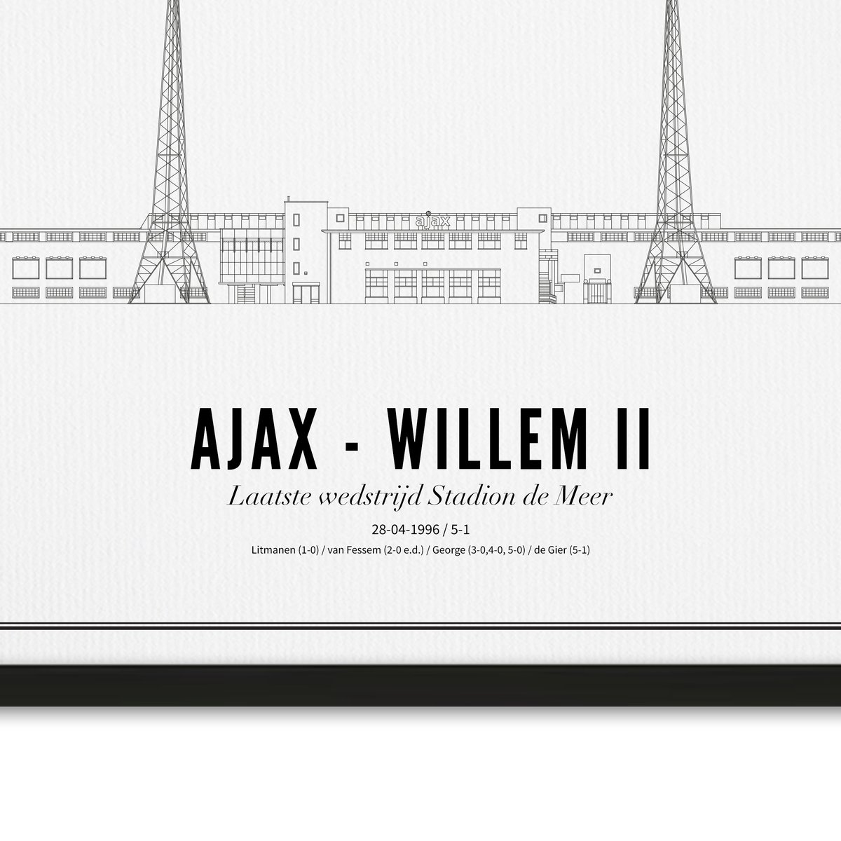 Poster von Amsterdam - Stadion de Meer | WIJCK.